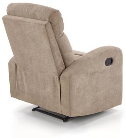 Fotoliu recliner Oslo 1S stofa bej H100 cm