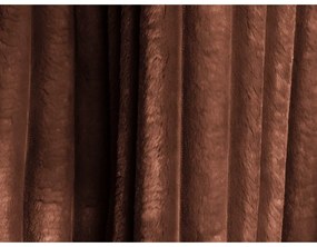 Canapea teracotă extensibilă/cu spațiu de depozitare cu tapițerie din catifea reiată 266 cm Kini – Makamii