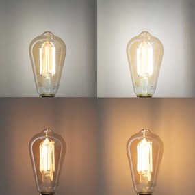Set 5 becuri Lampă LED Smart E27 reglabilă în Kelvin ST64 goldline 7W 700 lm 1800-4000K