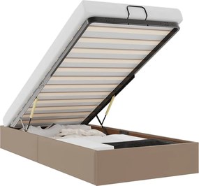 vidaXL Cadru de pat otoman fără saltea Cappucino piele artificială