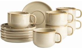 Mäser Set de cești de cafea cu farfurioareCordelia Sand, 6+6 buc.