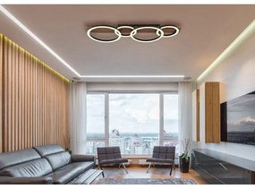Plafoniera LED riflaj cu efect de lemn TISHA