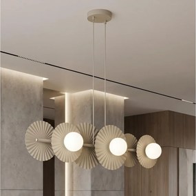 Candelabru suspendat UMBRA pe cablu, 6xG9/8W/230V, bej