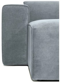 Modul pentru canapea gri cu tapițerie din catifea reiată (cu colț pe partea stângă ) Sting – Scandic
