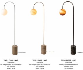 Lampa podea din marmura si sticla maro Tivoli
