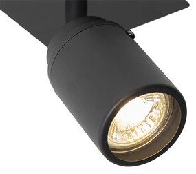 Spotlight modern pentru baie negru pătrat IP44 - Ducha