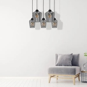 Lustră pe cablu SANTIAGO 5xE27/60W/230V negru