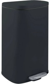 Coș de gunoi cu pedală soft-close Spirella Akira50 l, negru mat, 50 l