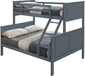 Pat supraetajat NEVIL 90x200/140x200, gri antracit, cu somiera