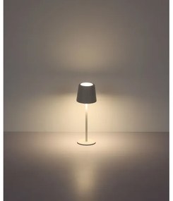 Globo 58482W-LED lampă birou LED 2W/5V 2200mAh IP44 albă, încărcare touch