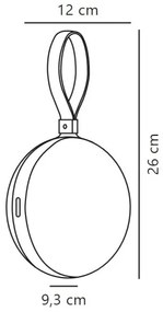 Nordlux - Lampă portabilă LED reglabilă BRING TO-GO LED/1W/3,7V IP54