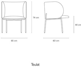Fotoliu din imitație de piele portocaliu Mogi - Teulat