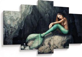 Tablou - Sirena pe stâncă (150x105 cm)