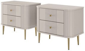 Set noptiera Vesper 56 cm - cashmir / picioare aurii