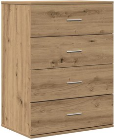 vidaXL Bufet cu sertar Stejar Artizanal 60 x 39 x 80 cm Lemn compozit