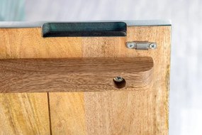 Comoda din lemn de mango Scorpion 180cm, turcoaz