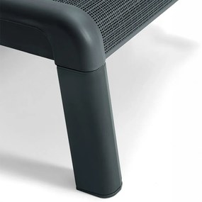 Șezlong Mallorca din plastic, grafit