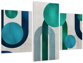 Tablou - Linii și forme circulare (90x60 cm)