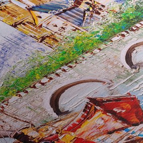 Tablou - Pictură în ulei a orașului (90x60 cm)