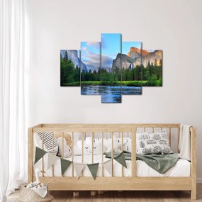 Tablou cu peisaj montan sălbatic (150x105 cm)