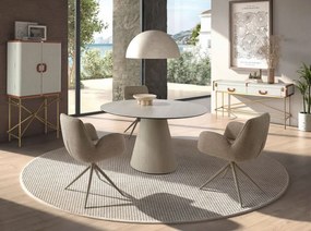 Scaun modern pivotant Beige fabric