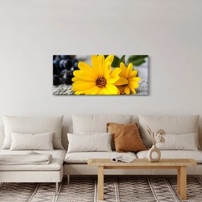 Tablou cu floare galbenă (120x50 cm)