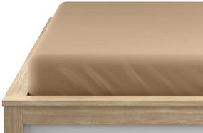 Cearsaf Jersey EXCLUSIVE cu elastic bej 160 x 200 cm