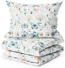 Lenjerie de pat din bumbac pentru patut ELIVINE albă Dimensiunile lenjeriei: 45 x 65 cm | 90 x 135 cm