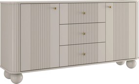 Comoda cu sertare Versper 160 cm - cașmir / aurii mânere