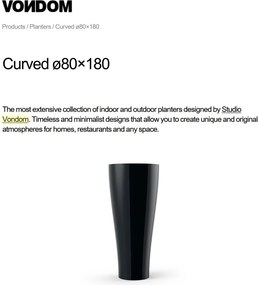 Ghiveci plante design decorativ modern exterior / interior CURVED 80x180cm