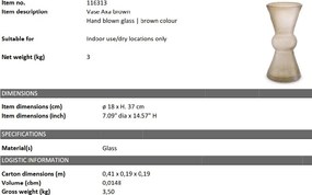 Vaza flori, Vas decorativ design LUX Axa brown