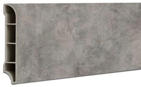 Vinil SPC margine de podea Serona efect de piatră gri nisip 2400x60x12 mm