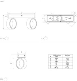 Spot LED Eglo 39585 ALBARIZA 2xLED/4,6W/230V 3000K