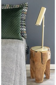 Scaun din tek roz, natural, cu 3 picioare, 26x40 cm