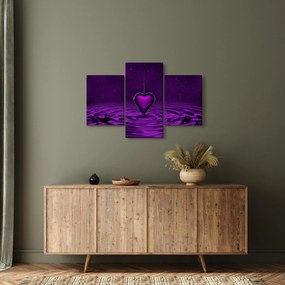 Tablou ci inima violetă (90x60 cm)