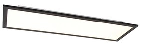 Plafoniera neagra 80 cm cu LED cu telecomanda - Liv