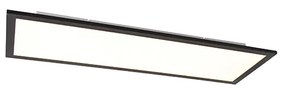 Plafoniera neagra 80 cm incl. LED cu telecomanda - Live