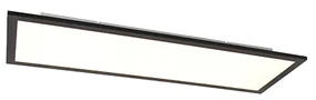 Plafoniera neagra 80 cm incl. LED cu telecomanda - Live