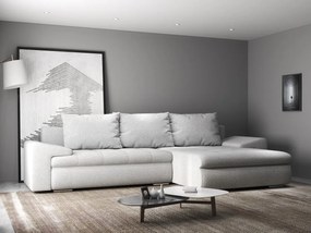 Colțar extensibil dumonde cu ladă de depozitare si sezut confortabil din spuma high-density, Leonardo Euphoria Dove 260x185 cm II