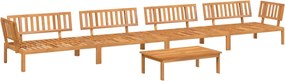 vidaXL Set canapea grădină din paleți, 5 piese, lemn masiv de acacia