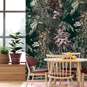 Tapet cu motivul floral elegant