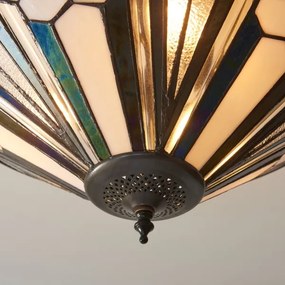Endon 111895 - Lustră aplicată Tiffany ASTORIA 3xE27/10W/230V Ø 48 cm