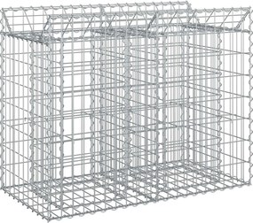 vidaXL Pat ridicat din gabion Argintiu 100 x 50 x 80 cm