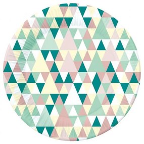 Colorat Green Joy farfurie de hârtie 6 buc 18 cm