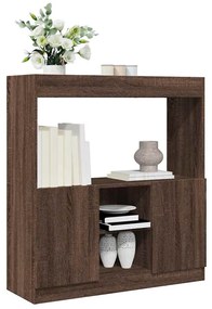 vidaXL Dulap înalt, stejar maro, 92x33x100 cm, lemn prelucrat