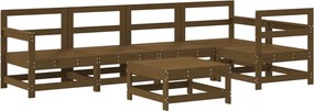 vidaXL Set mobilier grădină, 6 piese, maro miere, lemn masiv de pin