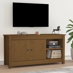 814592 vidaXL Comodă TV, maro miere, 103x36,5x52 cm, lemn masiv de pin