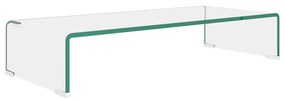 244128 vidaXL Stand TV/Suport monitor, sticlă transparentă 70x30x13 cm