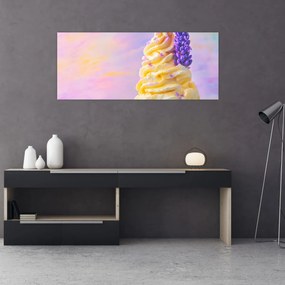 Tablou - Înghețată cu lavandă (120x50 cm)