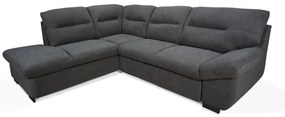 Coltar stanga extensibil, Toronto, 218 x 262 x 94 cm, lada de depozitare, gri